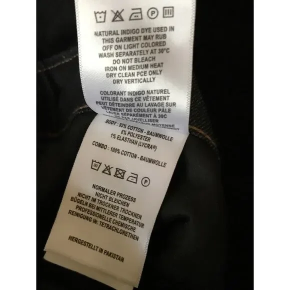 DL1961 Holloway Dark Wash Denim Flare Leg Jumpsuit 26 DL Performance - Picture 13 of 14